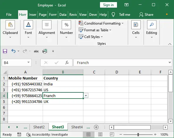 Hoe een voorvoegsel toevoegen in Excel?