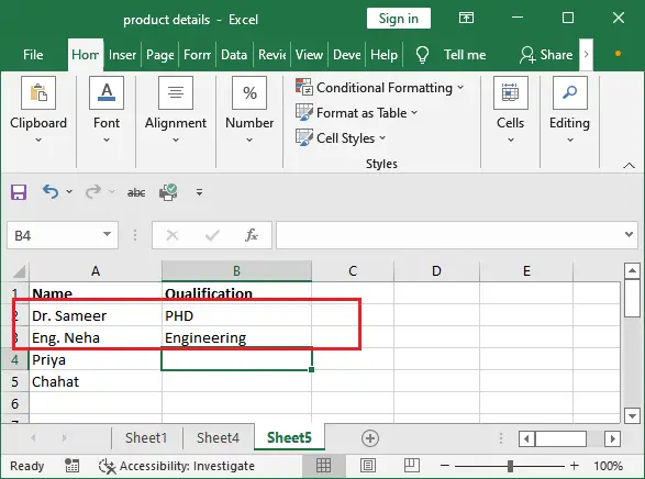 Hoe een voorvoegsel toevoegen in Excel?