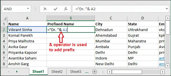 Como adicionar prefixo no Excel?