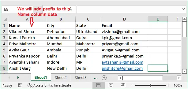 Com afegir un prefix a Excel?