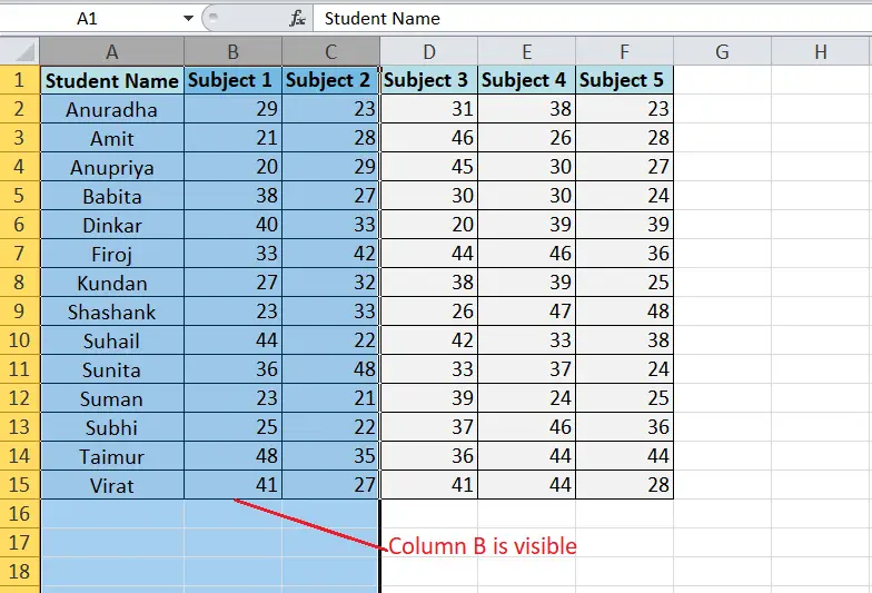 Reexibir atalho no Excel