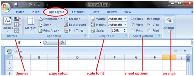 Funktionen von Tabs in Excel