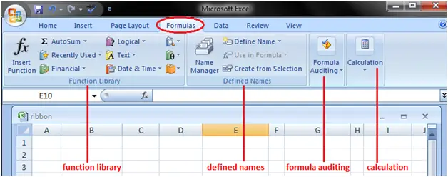 Características de las pestañas en Excel