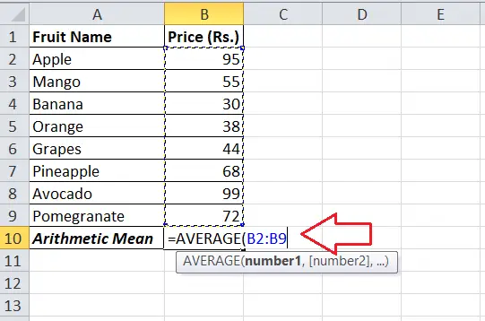 Cum se calculează media în Excel