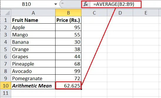 So berechnen Sie den Mittelwert in Excel