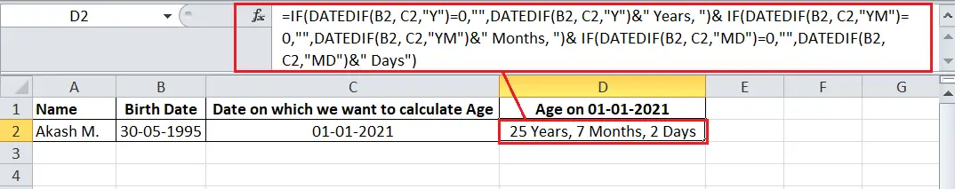 Comment calculer l'âge dans Excel