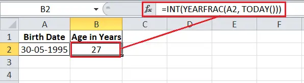 Hoe de leeftijd te berekenen in Excel