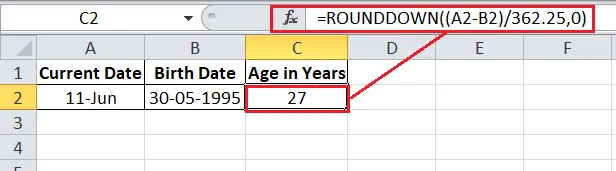 Come calcolare l'età in Excel