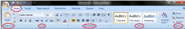 MS Word-Menüband und Tags 2