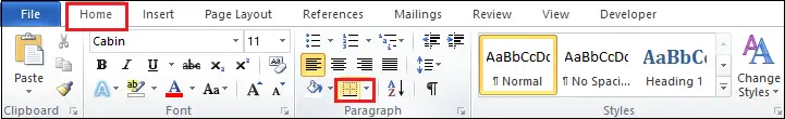 Wordで枠線を追加する方法