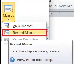 Com crear una macro en un document de Word