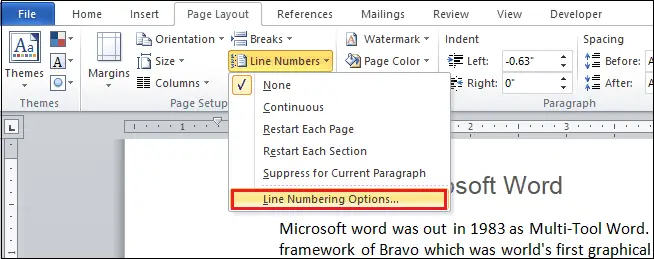 Com afegir o eliminar números de línia al document de Microsoft Word