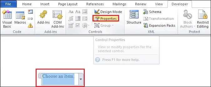 Como criar um menu suspenso em um documento do Word