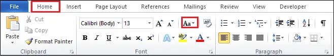 Como converter letras maiúsculas em minúsculas em um documento do Microsoft Word