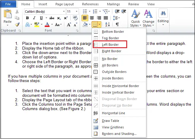 Cómo insertar una línea en Word