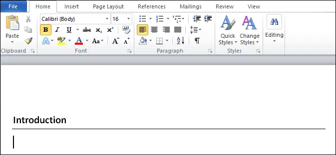 Cómo insertar una línea en Word