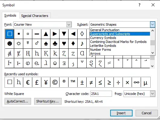 Hoe subscript en superscript in Word in te voegen