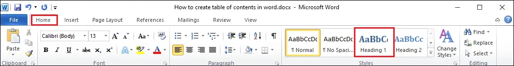 So erstellen Sie ein Inhaltsverzeichnis in Word