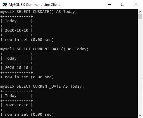 MySQL hoy