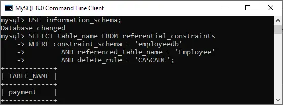 MySQL ב-DELETE CASCADE