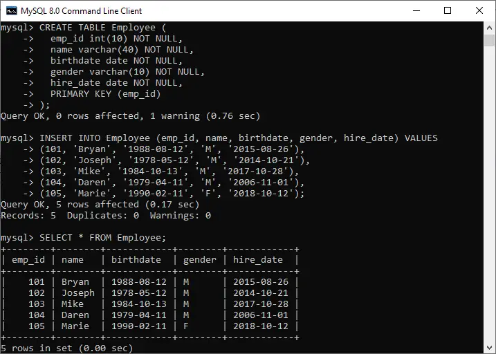 MySQL PÅ SLET CASCADE