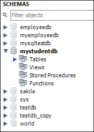 MySQL Pokaži stolpce