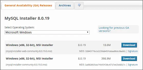 comment installer mysql