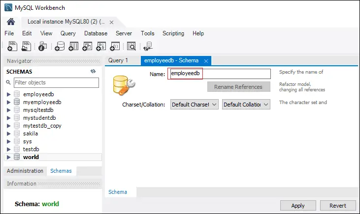 MySQL Ustvari bazo podatkov