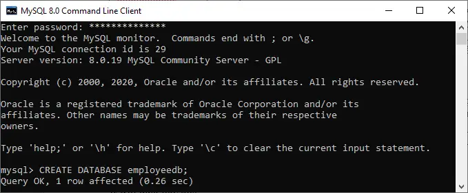 MySQL Database maken