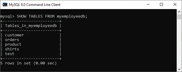 MySQL pārdēvēšanas tabula