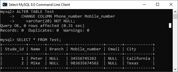 MySQL Agregar/Eliminar columna