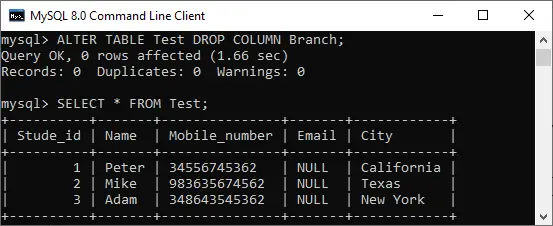 MySQL Sütun Ekle/Sil