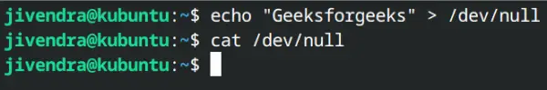 ¿Qué es /Dev/Null en Linux?