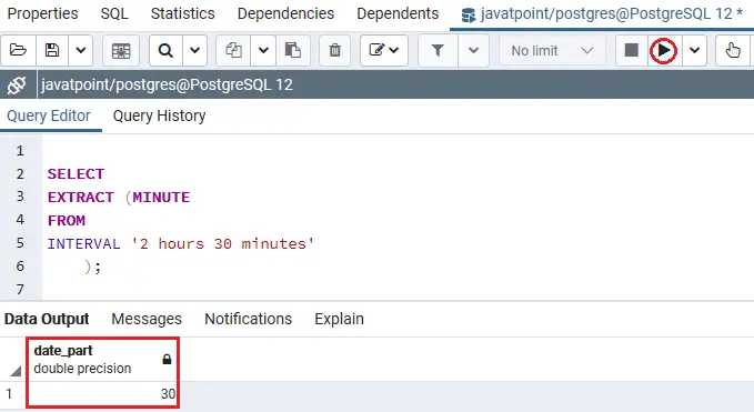 PostgreSQL-interval