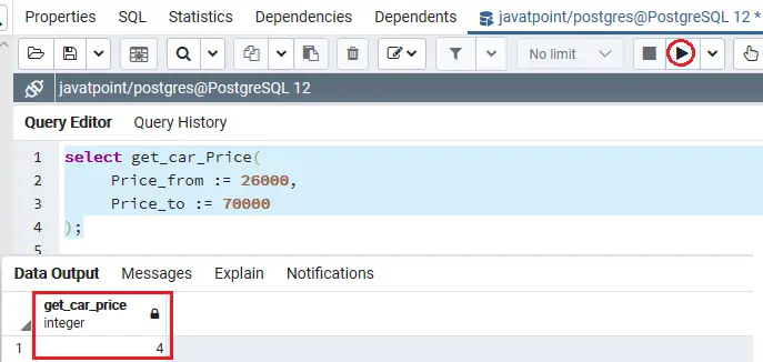 PoatgreSQL İşlevi