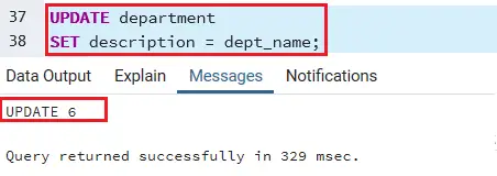 PostgreSQL-oppdatering