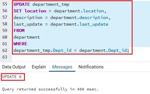 PostgreSQL-oppdatering