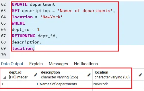 Actualizare PostgreSQL