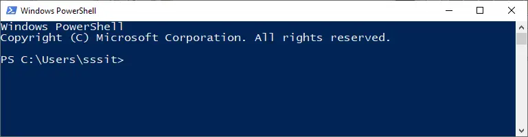 PowerShell s'executa com a administrador