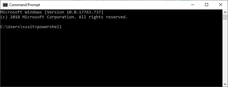 PowerShell s'executa com a administrador