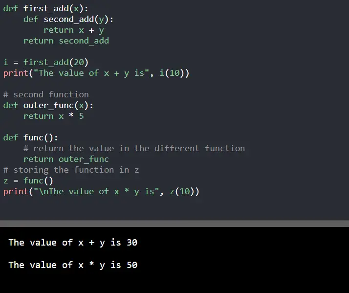 Python returerklæring