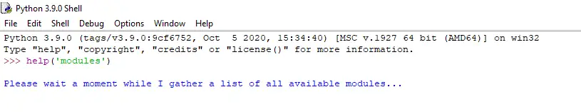 Controlla i moduli installati in Python