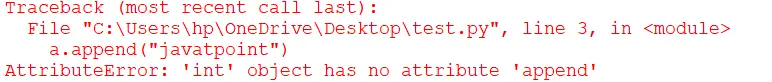 Error de atributo en Python