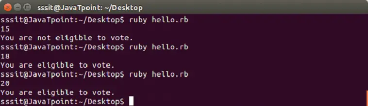 Ruby if else 4