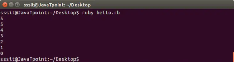 Ruby while -silmukka 2