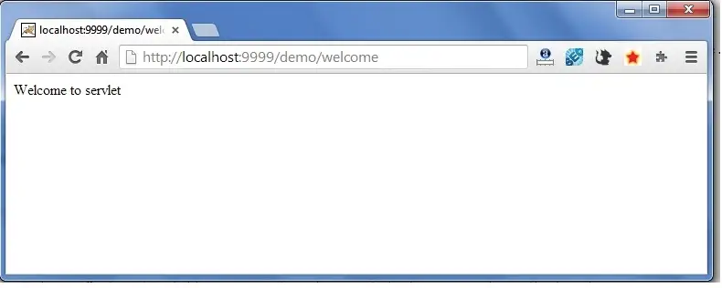 output dell'esempio servlet