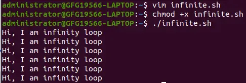 neskončna zanka v linuxu