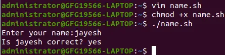Interaktivni skript v Linuxu