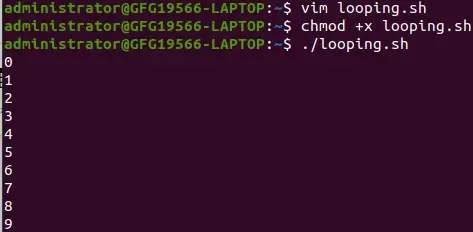 Medtem ko Loop v Linuxu