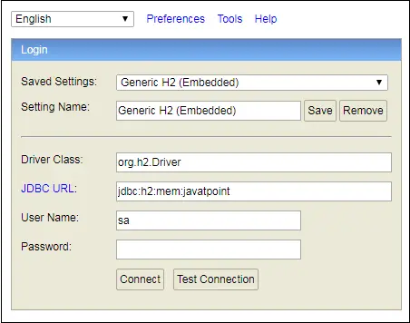 Spring Boot H2 baza podataka